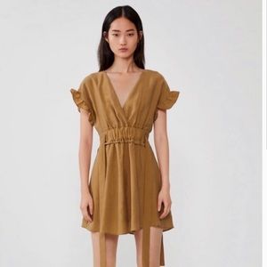 Tan Zara Wrap Dress